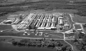 Arial view of the Alcoa Messena plant in New York