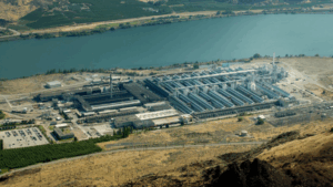 Arial view of the Alcoa Wenatchee in Washington